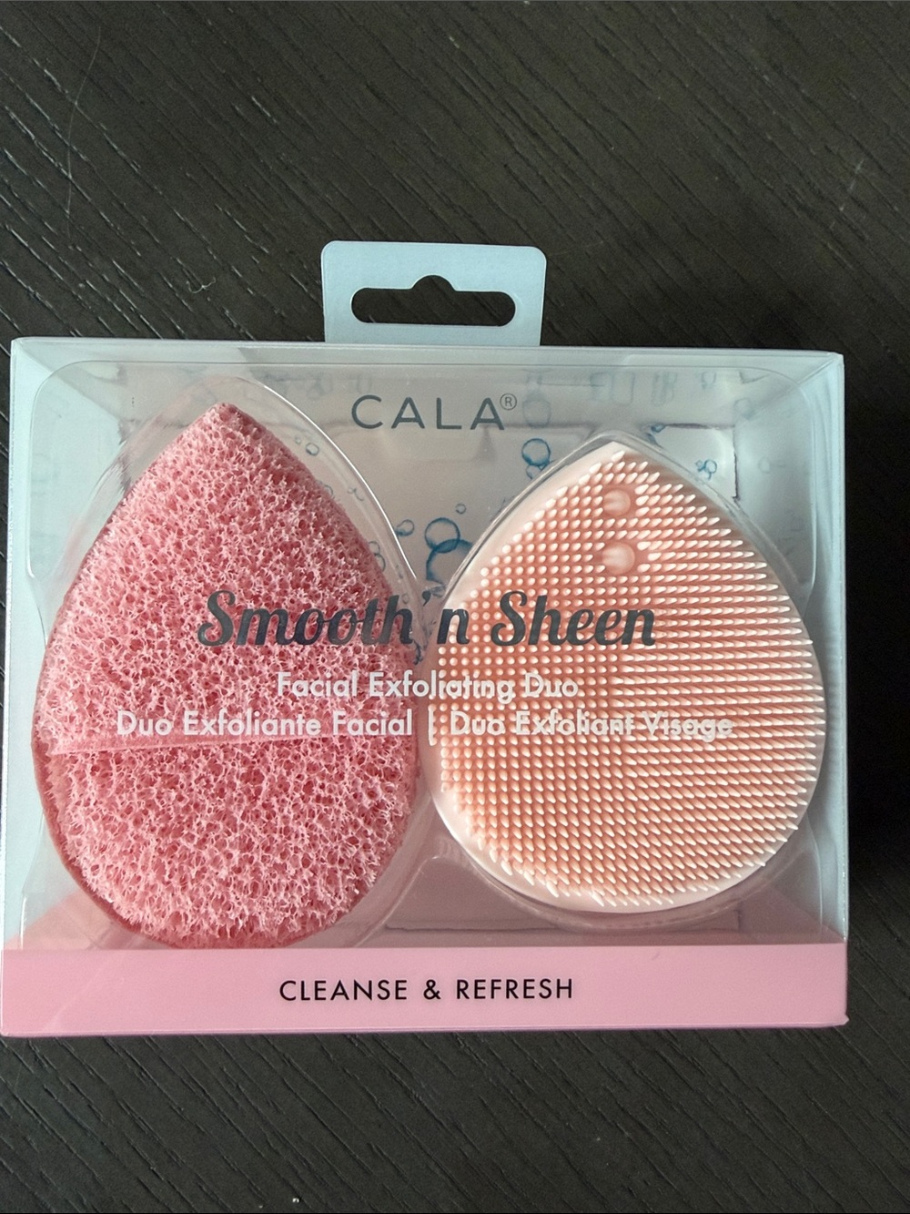 CALA Smooth 'n Sheen Facial Exfoliating Duo - Pink NWT